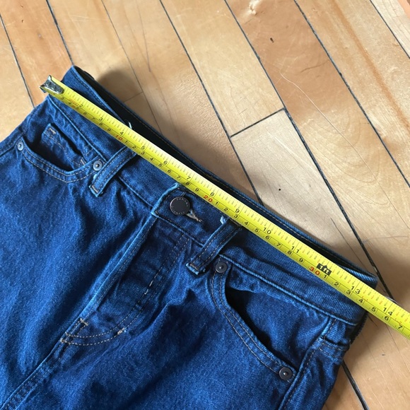 Banana Republic Sz 25 High Rise Dark Blue Wash Barrel Jeans - Picture 8 of 12